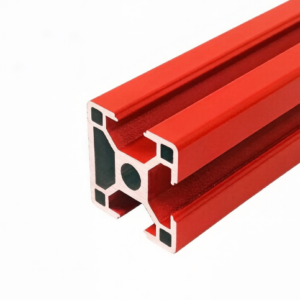 Red Aluminum Profile Industrial square Tube Customized Assembly Line Fence Equipment Frame