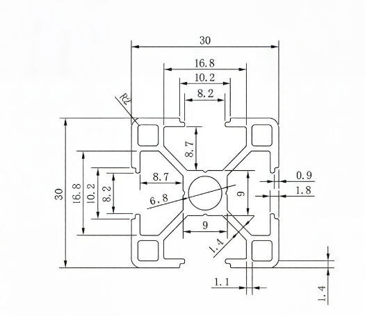 Pink Aluminum Profile Industrial square Tube Fence Equipment Frame - 图片 4