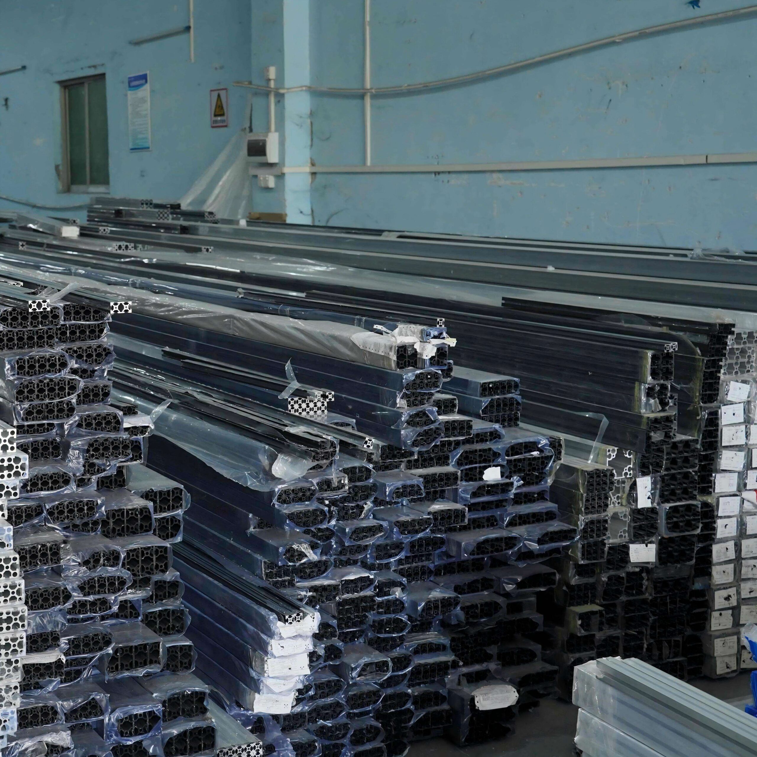 Blue Aluminum Profile Industrial square Tube Fence Equipment Frame - 图片 3